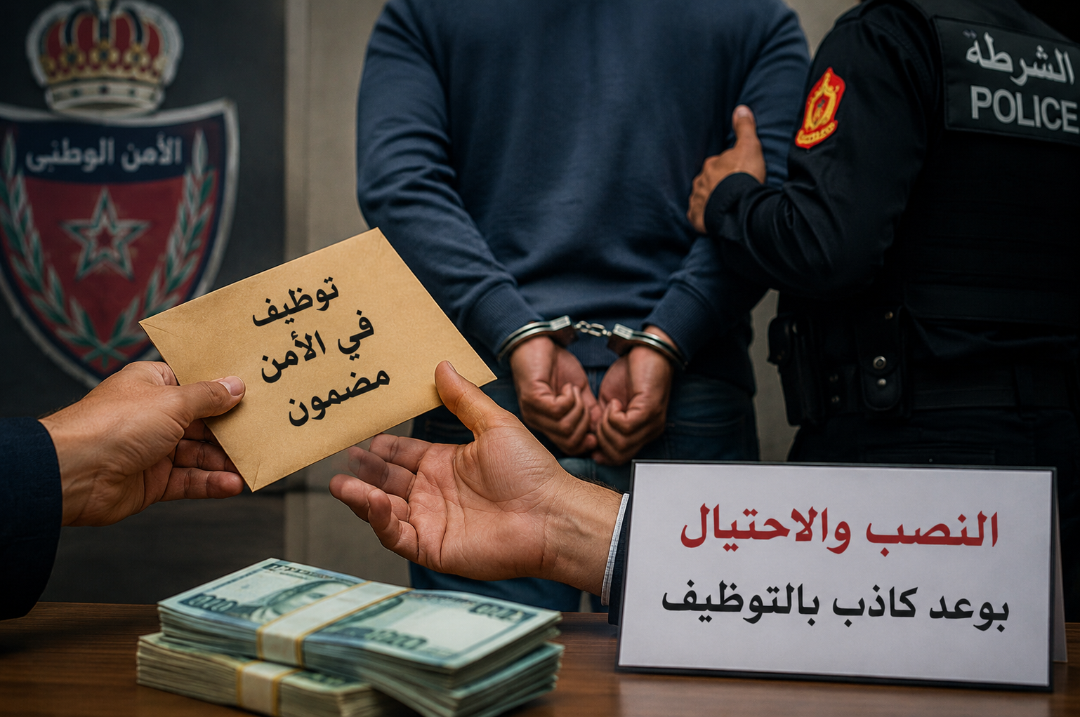 توقيف مشتبه فيه بمراكش بعد وعود كاذبة بالتوظيف في الأمن مقابل أموال توقيف مشتبه فيه بمراكش بعد وعود كاذبة بالتوظيف في الأمن مقابل أموال